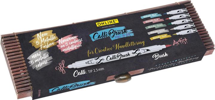 Produktbild Online Callibrush Pen Double Tip 2mm 19089 metallic (assortiert) (5x)