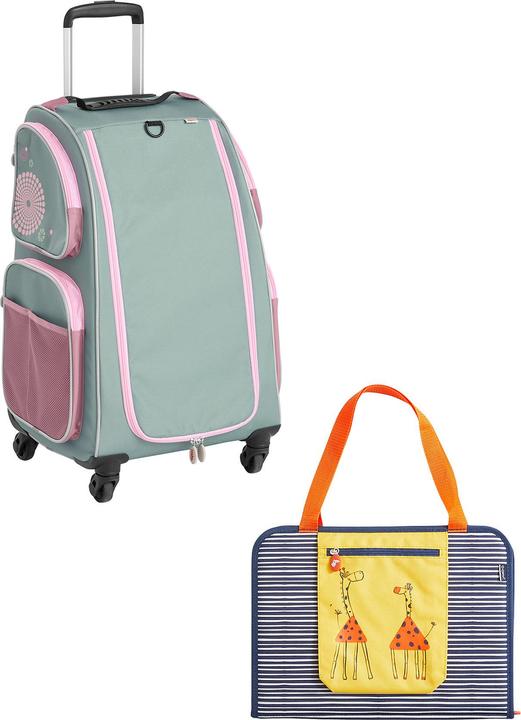 Actual product image Haba Kinderkoffer Schranktrolley 4 Rollen und Kreativtasche