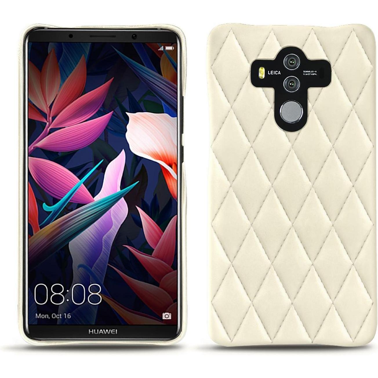 Noreve Lederschutzhülle (Huawei Mate 10 Pro), Smartphone Hülle, Weiss