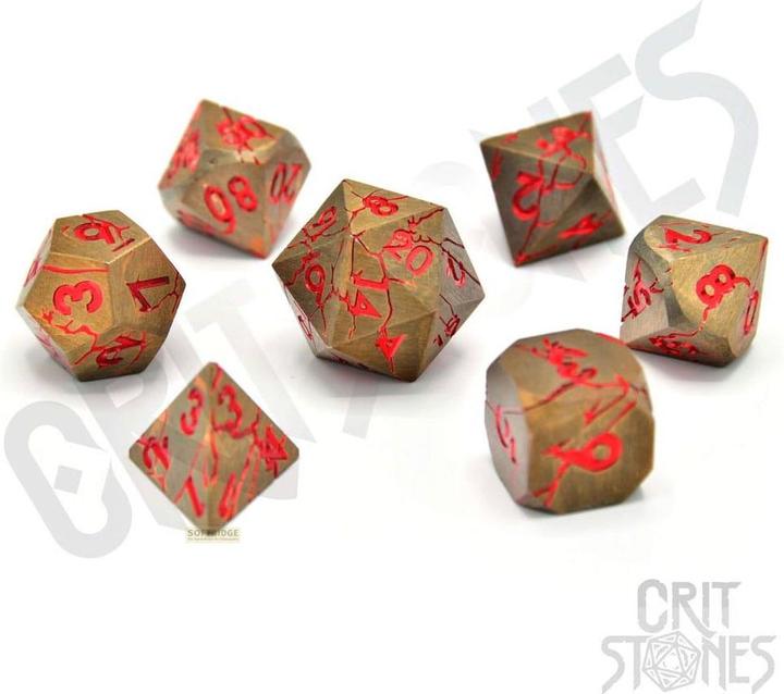 Glass Staff CritStones Metal Würfel Set Rage Within (7)