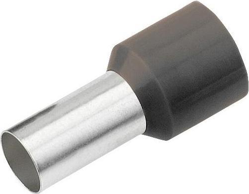 Produktbild Cimco Aderendhülse 1.5 mm² 12 mm Teilisoliert Schwarz 18 0949 100 St.