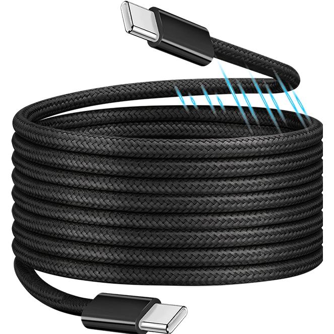 LogiLink USB 2.0 Type-C-Kabel, C/M zu C/M, magnetisch, 100W, Nylon, schwarz, 1,5 m (1.50 m, USB 2.0, 100 W), Cavo USB