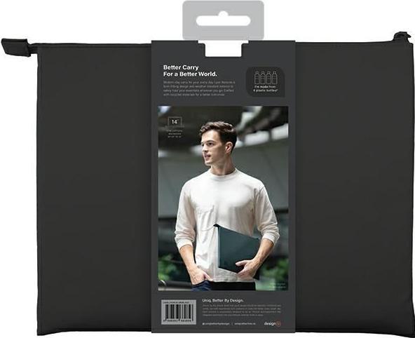Produktbild Uniq etui Lyon laptop Sleeve 16" czarny/midnight black Waterproof RPET (16")