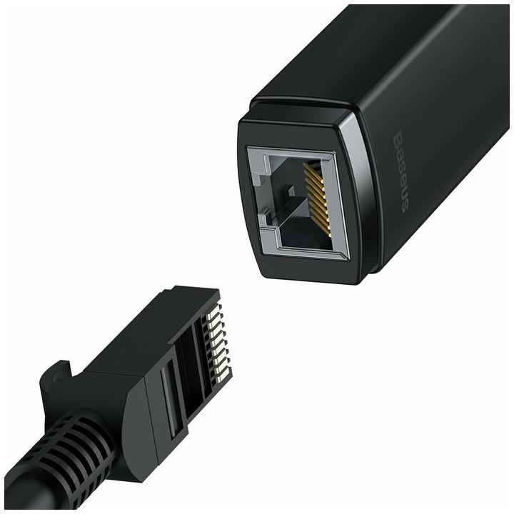 Produktbild Baseus Lite Series Ethernet Adapter USB-A to RJ45 LAN Port (100Mbps) Black (USB, RJ45 (1x))