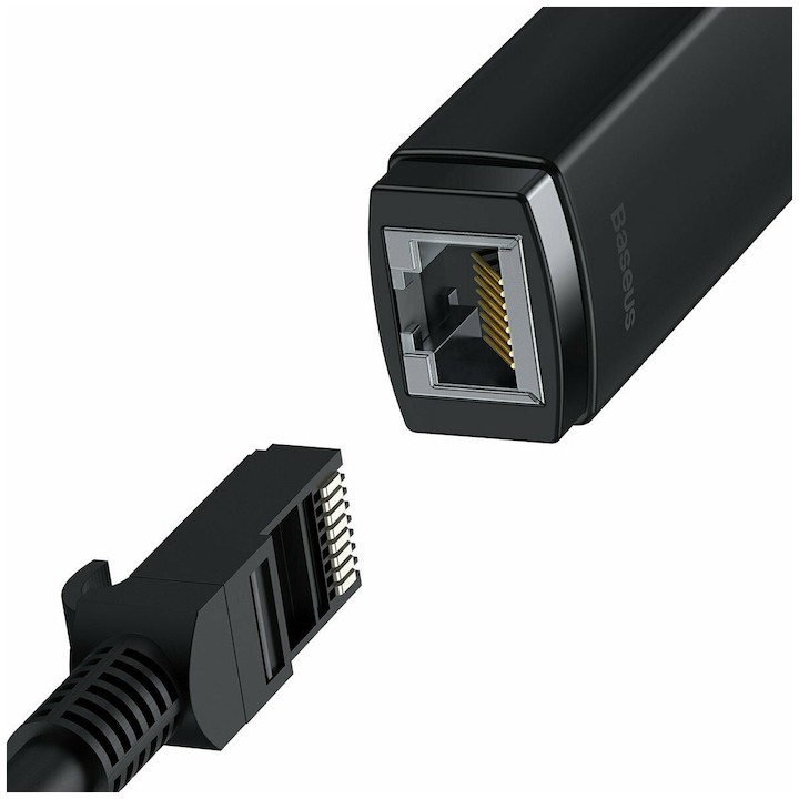 Produktbild Baseus Lite Series Ethernet Adapter USB-A to RJ45 LAN Port (100Mbps) Black (USB, RJ45 (1x))
