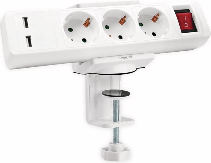 Image du produit LogiLink Support à pince pour blocs multiprises