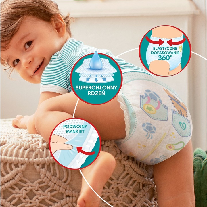 Actual product image Pampers Pants (Size 5, Half month box, 96 Piece)