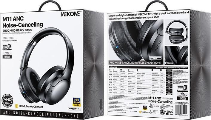 Actual product image Wekome Bluetooth V5.3 ANC wireless on-ear headphones (ANC, 8 h, Wireless)