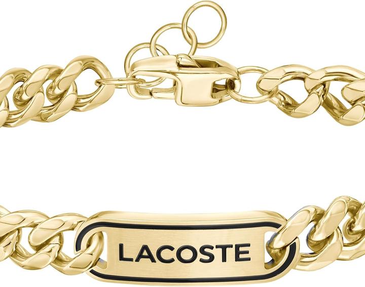 Actual product image Lacoste - Decent Gold Plated MenÂ's Bracelet District 2040225 (18 cm, Stainless steel)