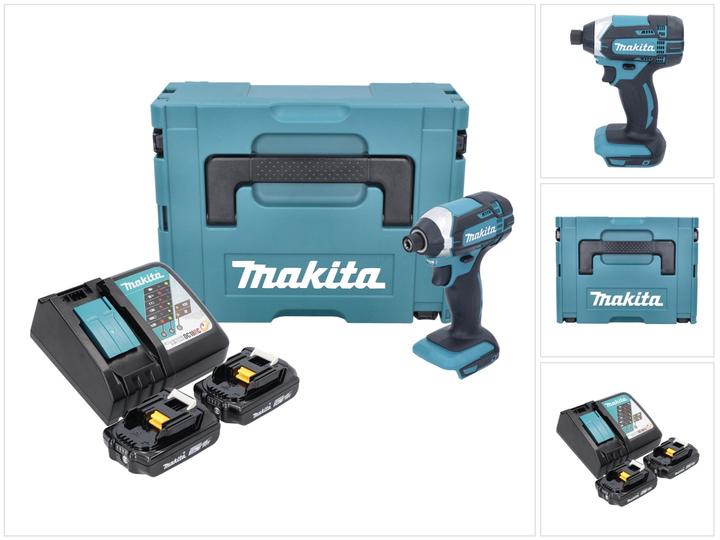 Productafbeelding Makita DTD 152 RAJ Accu slagmoersleutel 18 V 165 Nm 1/4" + 2x accu 2.0 Ah + lader + Makpac