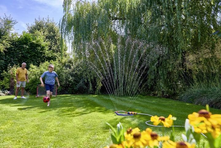 Actual product image Hozelock Rectangular sprinkler AquaSave PRO 220 m² Plug-in coupling Plastic, metal (Square sprinkler)