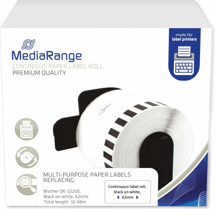 Produktbild MediaRange Schriftband (6.20 cm, Weiss)