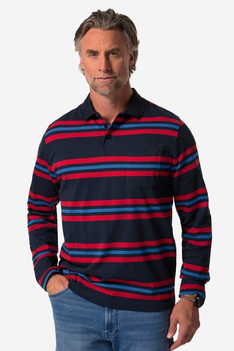 Produktbild Boston Park Poloshirt, Langarm, Ringel, bis 52/54 / 84/86 (42, 44)