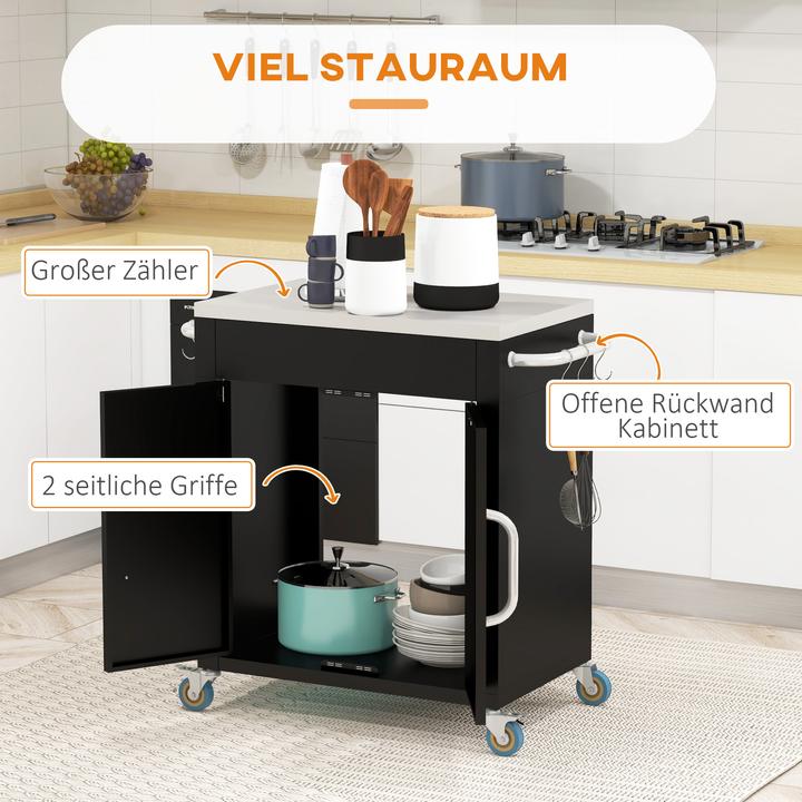 Actual product image Homcom Kitchen cabinet on castors