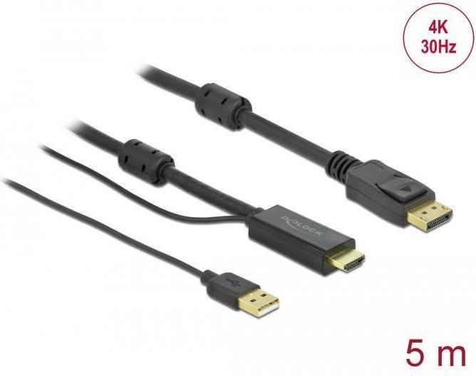 Produktbild Delock HDMI (Typ A) — DisplayPort (5 m)
