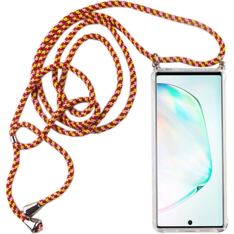 Thumbnail - König Design Handykette für Samsung Galaxy Note 10 Plus Band Case zum umhängen Kordel Rot Neu, Handykette, Transparent