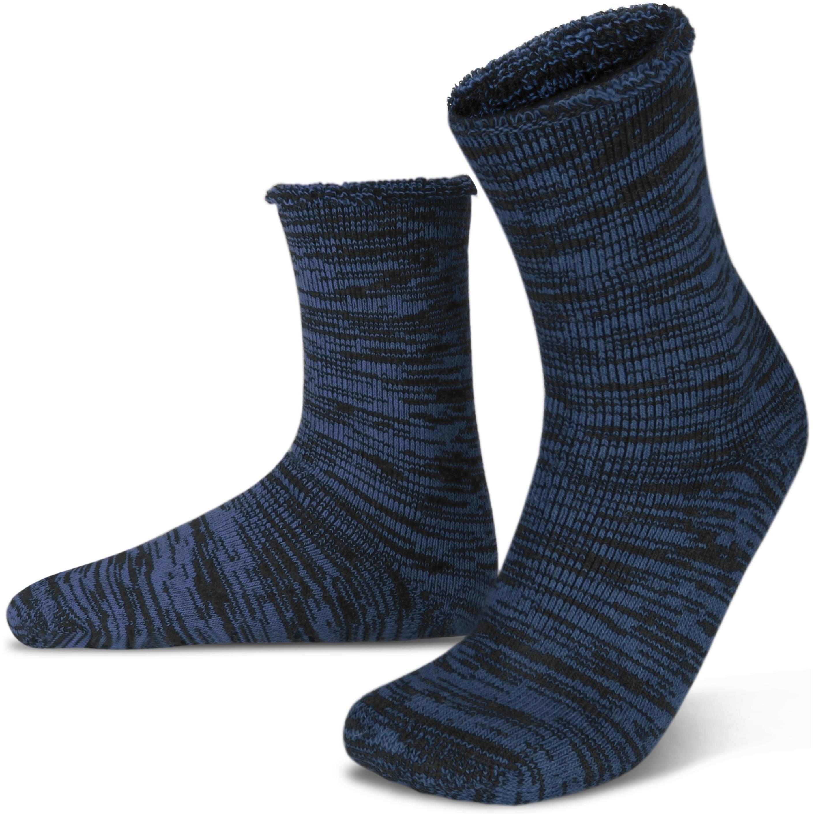 Thumbnail - Polar Husky, Herren, Socken, Farbige Vollplüsch-Socken mit Wolle, Blau, (Einzelpack, 39 - 42)