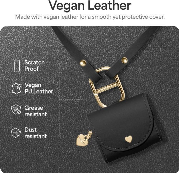 Actual product image Spigen Cyrill Mini Bag for AirPods 4 - Black (Headphone sleeve)