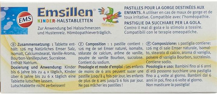 Image du produit Emser Emsillen tablettes pour la gorge des enfants, vanille pcs. (20 pcs)
