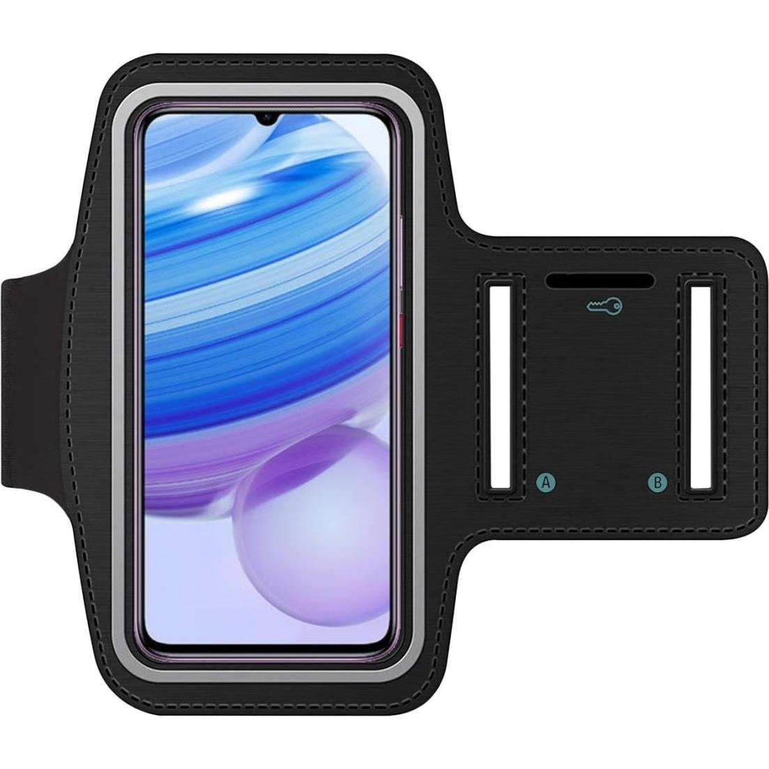 SmartFitness Xiaomi Redmi 10X Pro 5G Handy Sport Armband, Smartphone Sportarmband, Schwarz