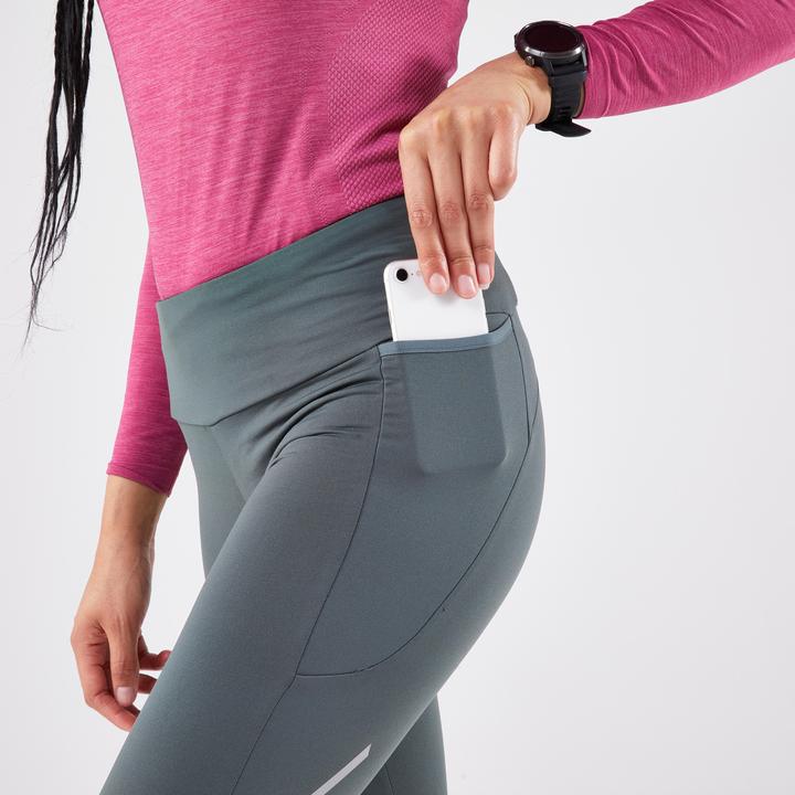 Produktbild Kiprun Lauftights lang Damen - Run 500 Warm grün (W33/L31)