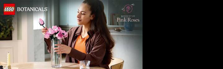 Image du produit LEGO Bouquet de roses roses (10374, LEGO Botanical)