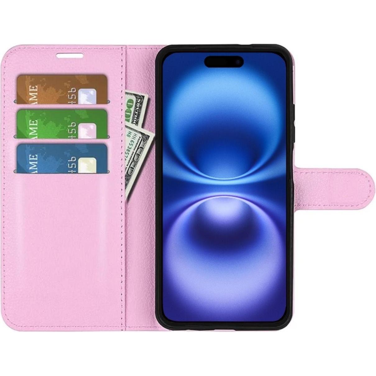 Thumbnail - Screenguard Apple iPhone 16 Plus Leather Guard Lederhülle (Apple iPhone 16 Plus), Smartphone Hülle, Rosa