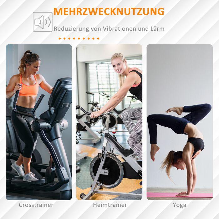 Produktbild Swisshandel24 Bodenschutzmatte für Fitnessgeräte Bodenmatte Unterlegmatte Matte PVC Schwarz 180 x 90 x 0,6 cm (0.60 cm)