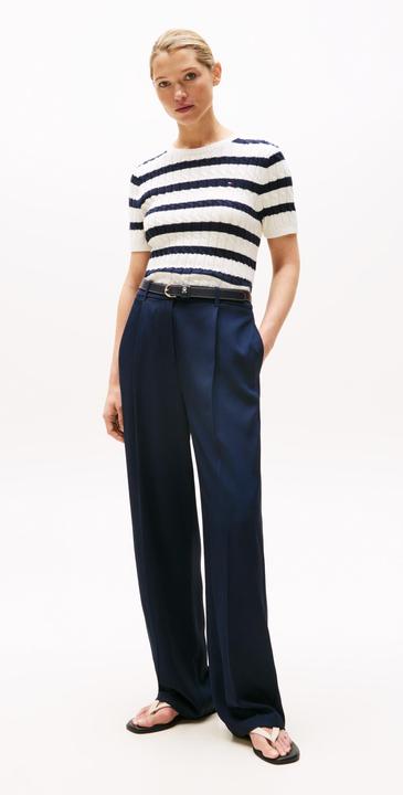 Produktbild Tommy Hilfiger Kabelkurzarmpullover (L)