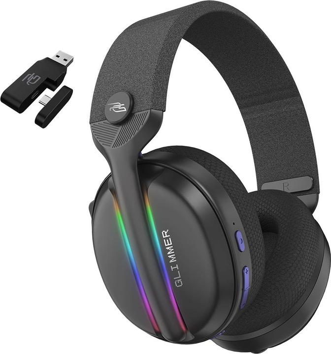 Proove Wireless Headset Gaming Glimmer, BT / Wi-FI / Wired, Black Purple (Cable, Wireless)