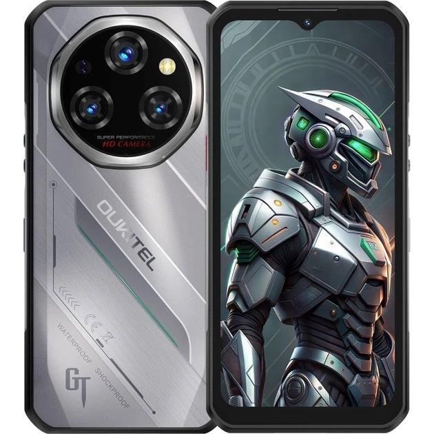 Oukitel Smartfon Smartphone WP62 5G 6.58" 16/512GB 11000mAh Sliver (512 GB, Sliver, 6.58", 5G), Smartphone, Argento