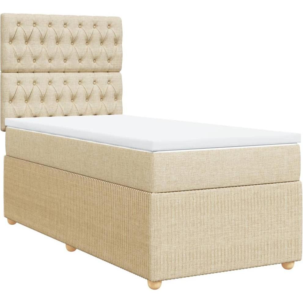 Thumbnail - VidaXL, Bett, Bo x springbett mit Matratze 120 x 190 cm Stoff (120 x 190 cm)