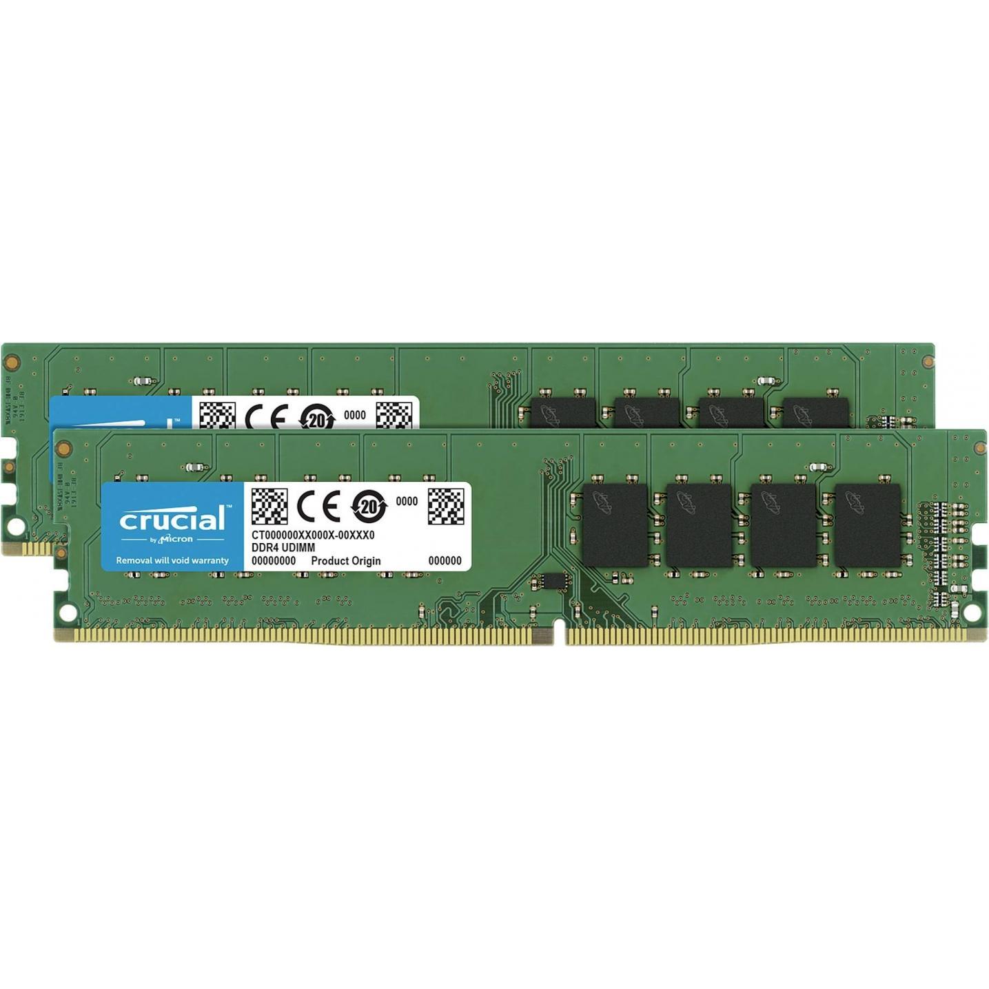 Crucial Desktop Memory (2 x 16GB, 3200 MHz, DDR4-RAM, U-DIMM), RAM, Grün