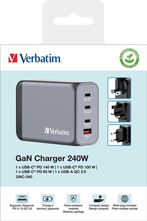 Produktbild Verbatim GaN Charger (240 W)