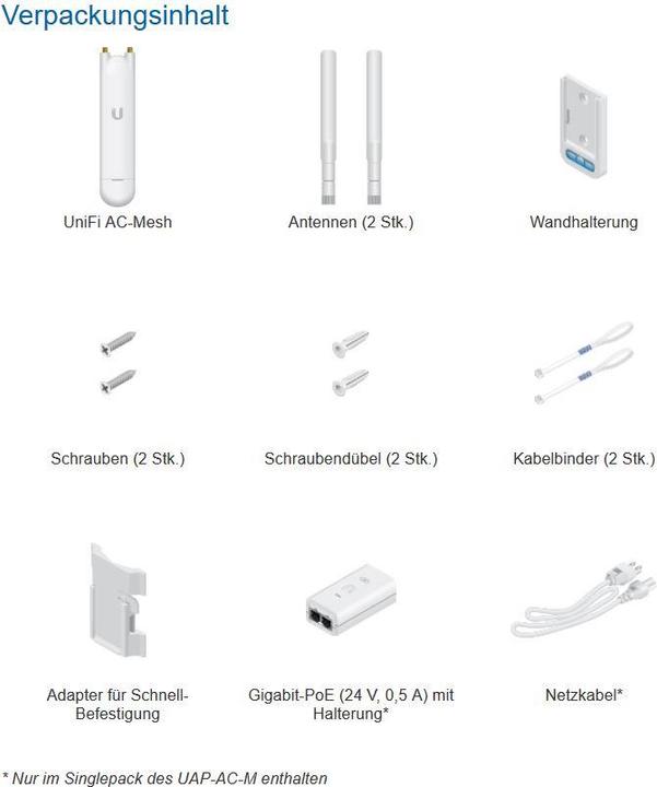 Productafbeelding Ubiquiti UniFi AP-AC-M-5 MESH, Set van 5 (867 Mbit/s)