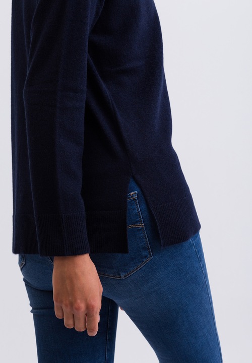 Immagine prodotto Cash-Mere Kaschmir V-Ausschnitt Pullover mit Seitenschlitzen (XS, XXL)