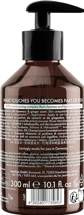 Immagine prodotto Jean & Len Rosmarino Zenzero (300 ml, Shampoo liquido)