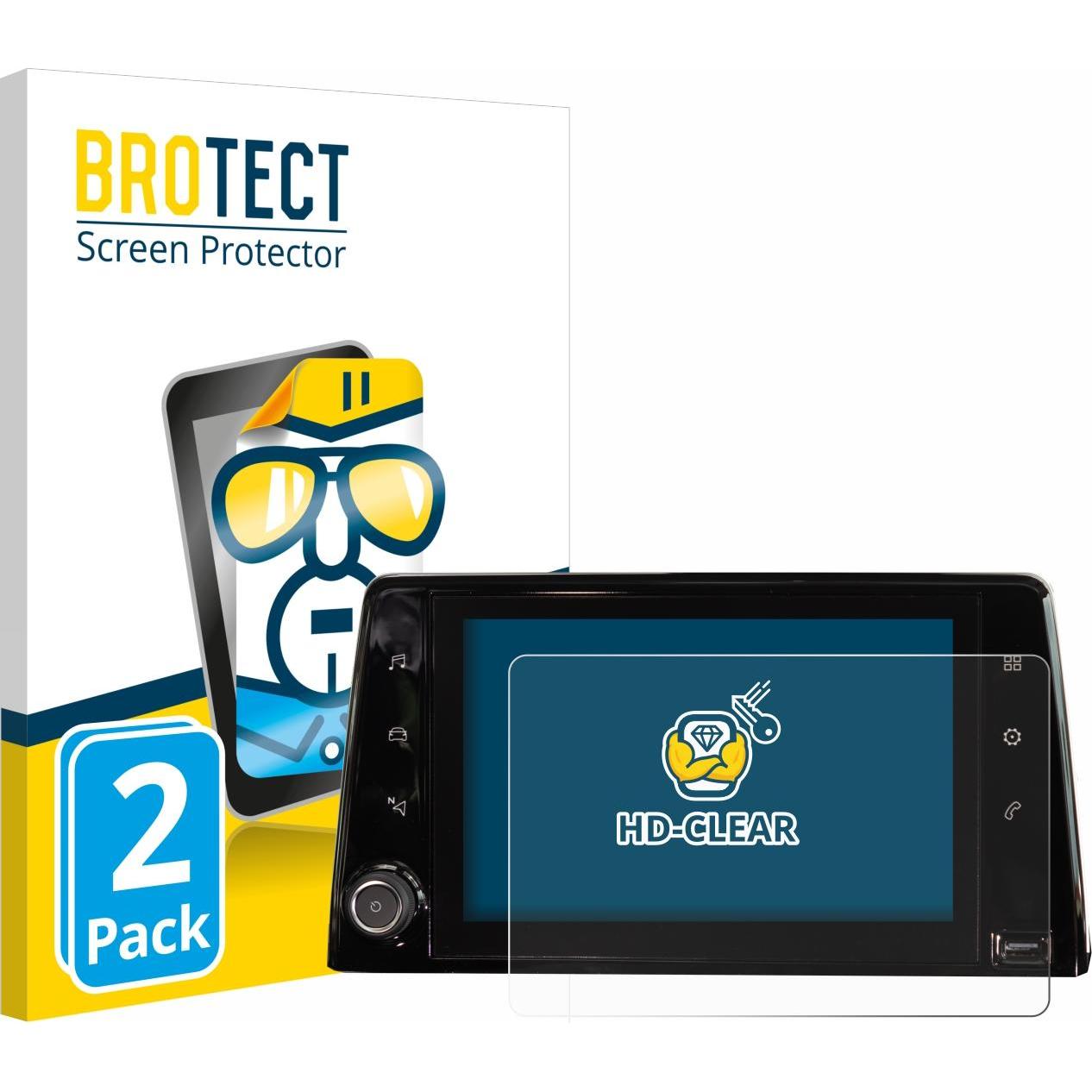 BROTECT, Fahrzeug Navigation Zubehör, Schutzfolie Displayschutz Klar