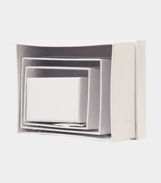 Actual product image I Am Creative Boîtes Papier Mâché, Set,Blanc,4p