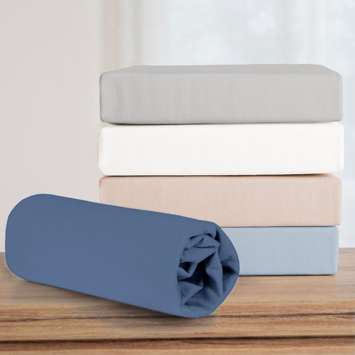 Produktbild Roba Spannbettlaken Jersey 'Seashells' indigo