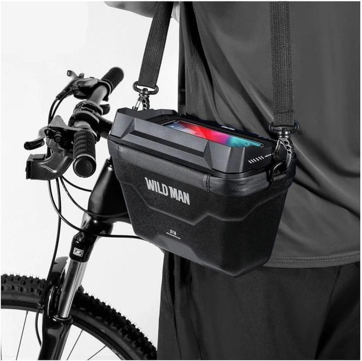 Produktbild Wildman Bicycle accessory traveling bag for handlebars with zipper XT8 3L black (3 l, Lenkertasche)
