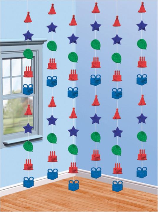 Actual product image Amscan 2.1m Birthday Themed String Decorations