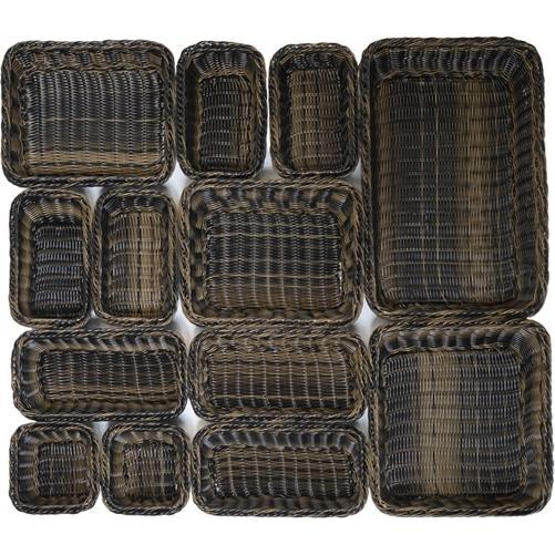 Thumbnail - APS GN 1/2 Korb 32.5x26.5cm h:10cm schwarz-braun, Brotaufbewahrung, Braun