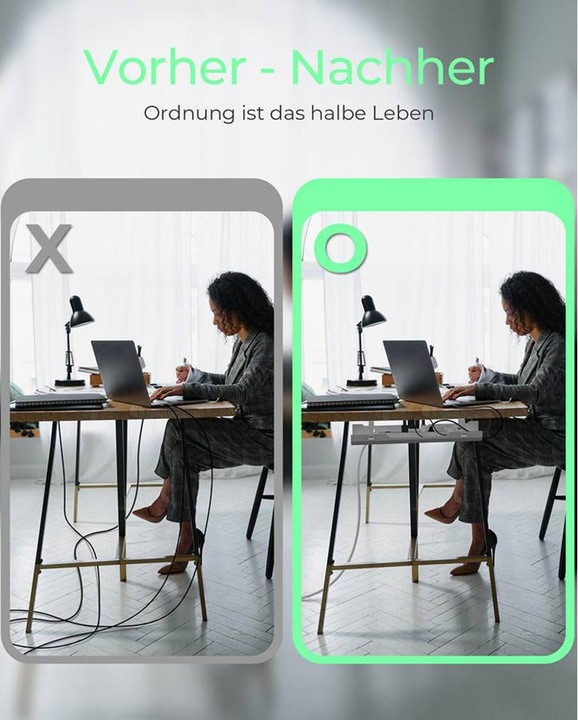 Actual product image Icy Box Cable management tray (Cable hole, 61 cm)