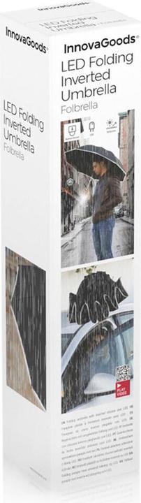 Actual product image InnovaGoods Umbrella with inverted folding and with LED Folbrella