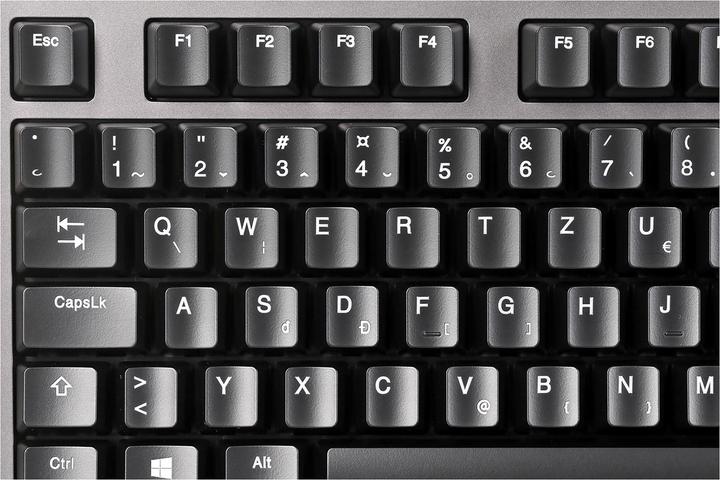 Produktbild Lenovo Legion K500 Tastatur USB QWERTY Schwarz Grau (US, Kabelgebunden)