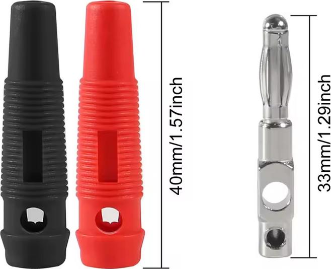 Actual product image Coscorp Industries Bananenstecker 4mm, 1 Paar rot/schwarz