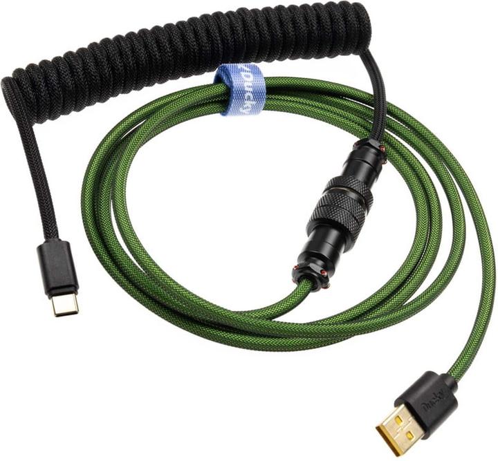 Ducky Premicord Pine Green Spiralkabel, USB Typ C auf Typ A (1.80 m, USB 2.0)