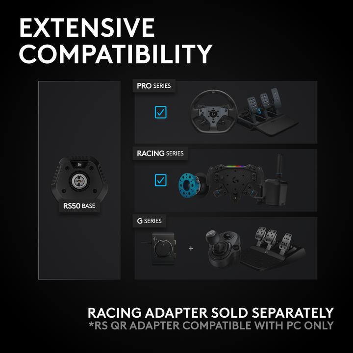 Produktbild Logitech G RS50 System for Xbox/PC (PC, Xbox One S, Xbox Series S, Xbox Series X)
