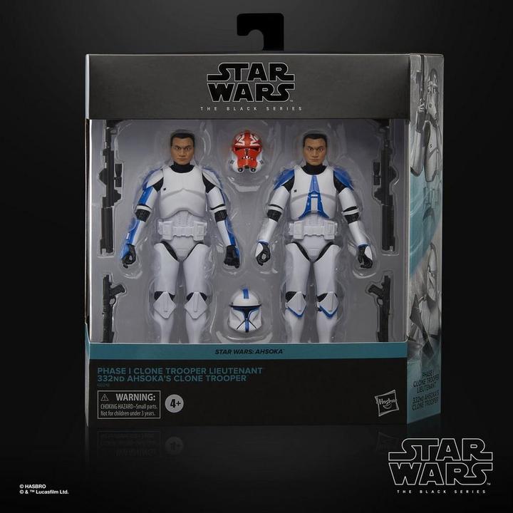 Produktbild Hasbro Star Wars: Ahsoka Black Series Actionfiguren 2er-Pack Phase I Clone Trooper Lieutenant & 332nd Ahsok